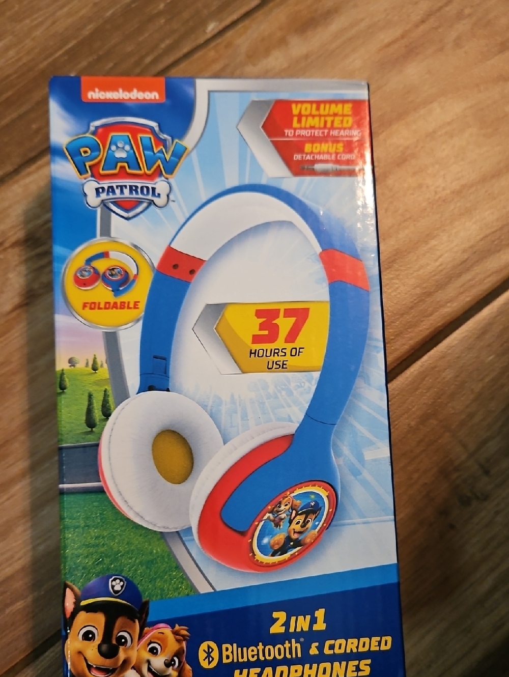 Nickelodeon 2 In 1 Paw Patrol Kids Bluetooth & Corded Headphones - Blue/Red